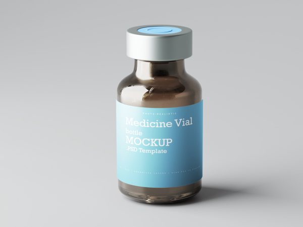 超质感注射药用玻璃瓶药品样机3套