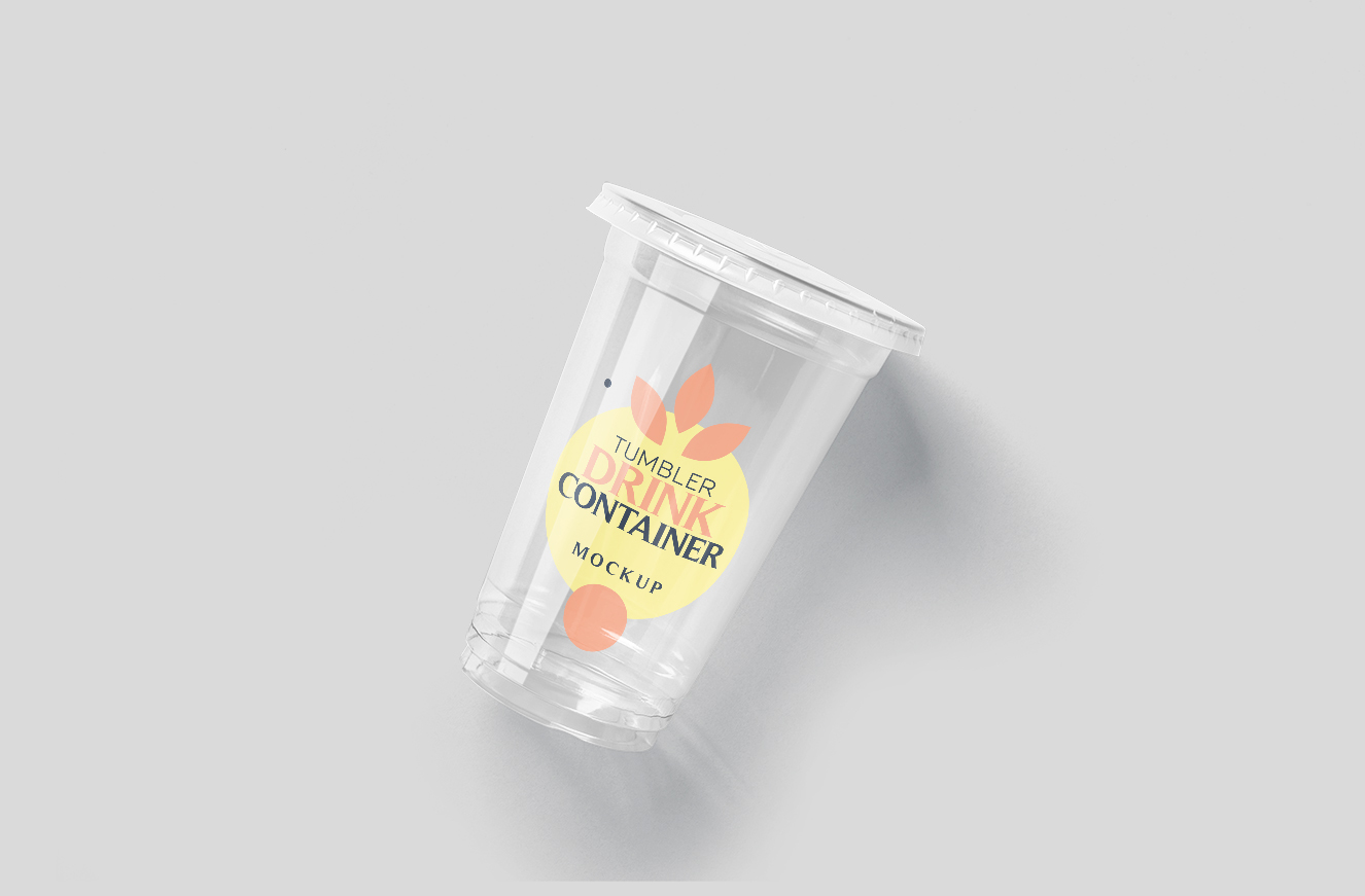 高质感一次性透明塑料咖啡杯饮料杯样机6组插图4