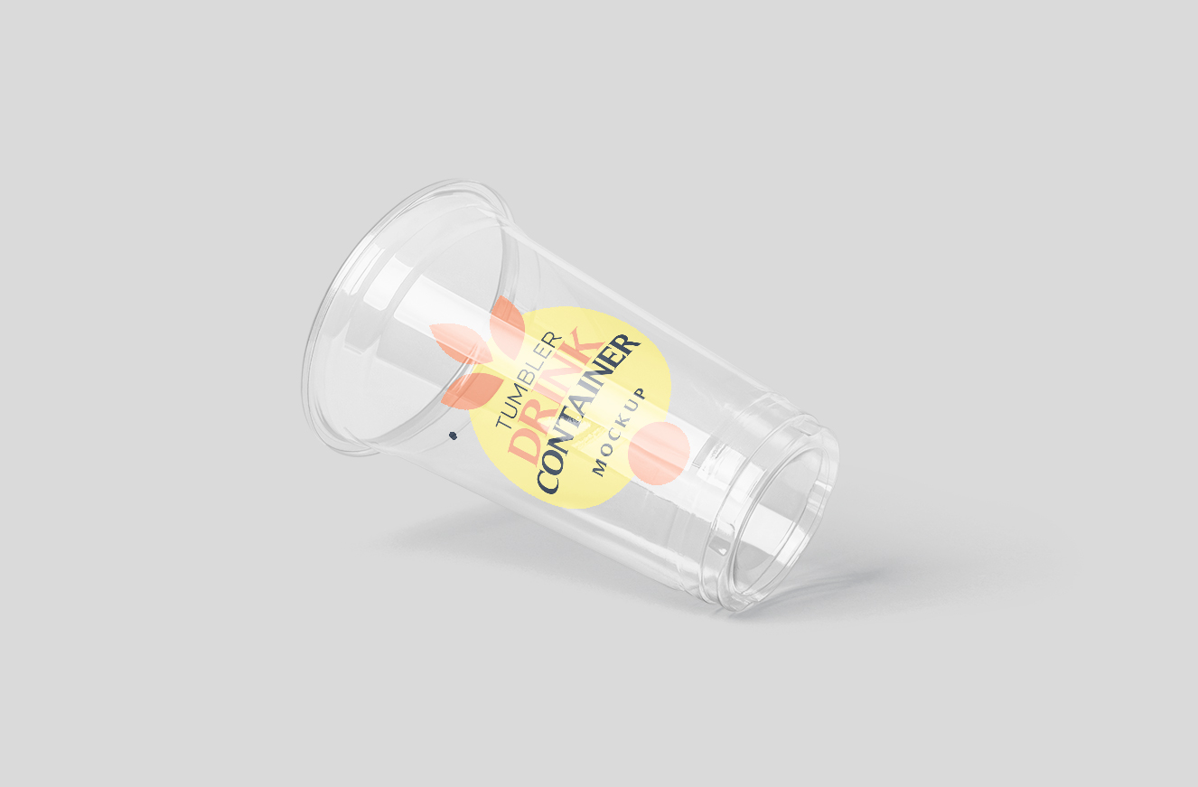 高质感一次性透明塑料咖啡杯饮料杯样机6组插图5