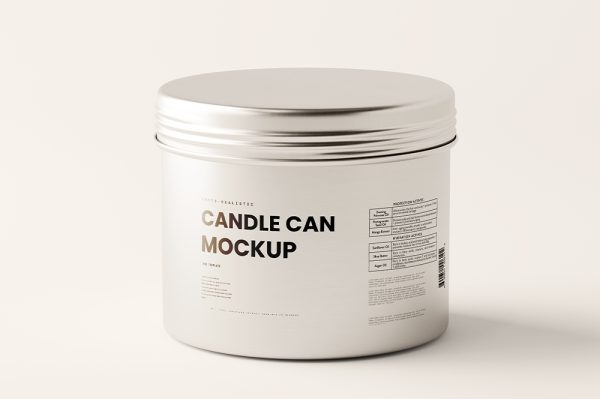 5 组锡罐香薰蜡烛样机