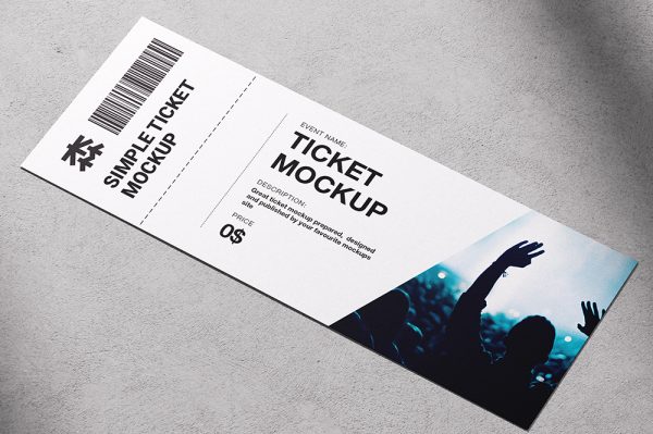 门票机票演唱会票证样机3组