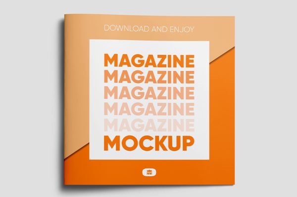 方形杂志画册封面样机