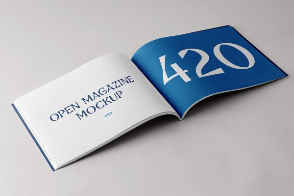 横向杂志画册样机