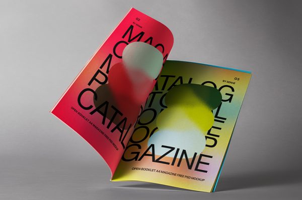 高级感杂志画册样机