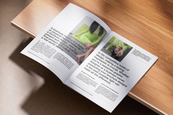 A4木制杂志画册样机4组