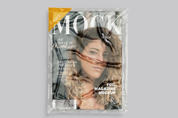 带塑料包装的杂志画册样机4组