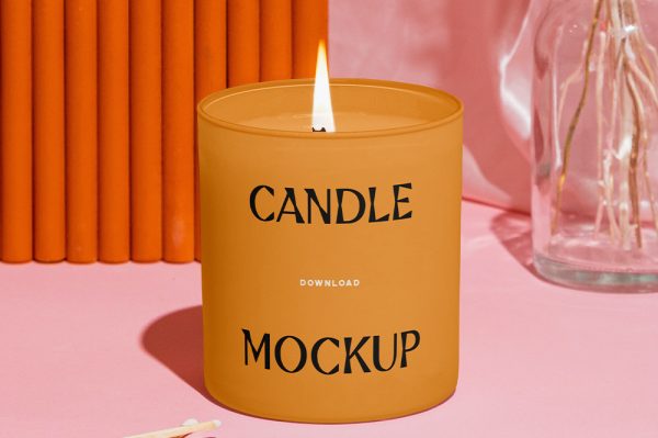 简约蜡烛香薰罐样机