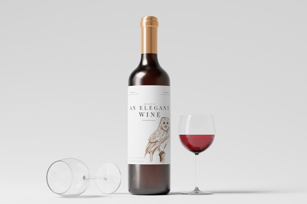 高质感优雅的葡萄酒红酒样机10组