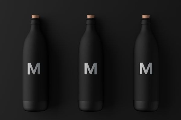 磨砂葡萄酒红酒样机