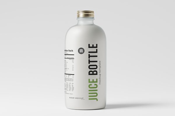 高质感玻璃果汁瓶样机8组