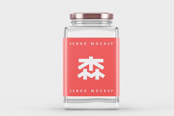 方形食品玻璃罐样机