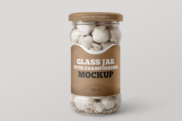 高质感食品玻璃罐样机3组