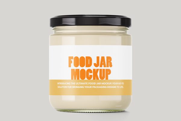 高质感食品玻璃罐样机4组