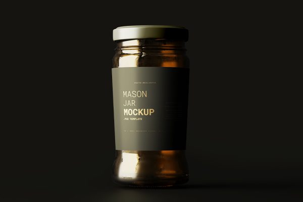 高质感食品玻璃罐样机5组