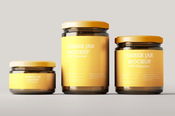 高质感食品玻璃罐样机5组