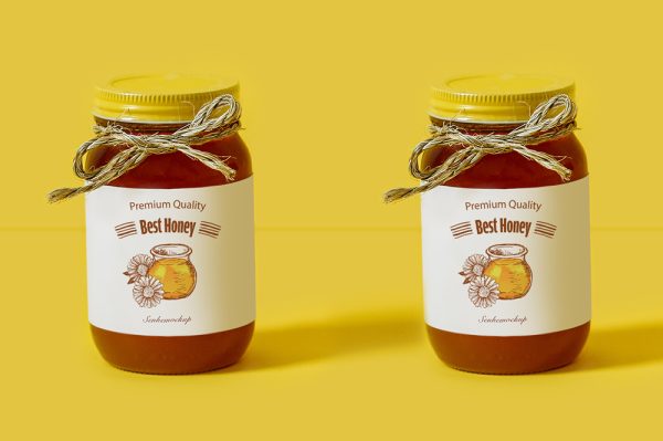 蜂蜜玻璃罐样机
