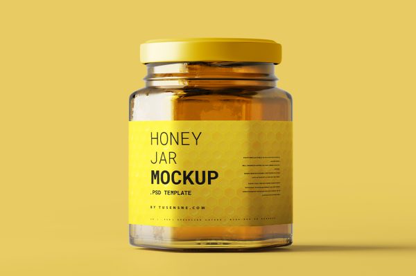 高质感蜂蜜玻璃罐样机5组