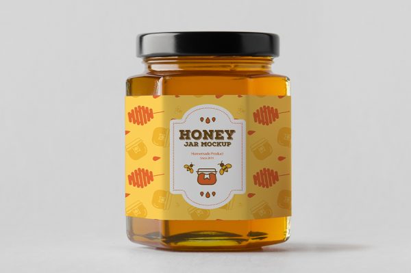 蜂蜜玻璃罐样机