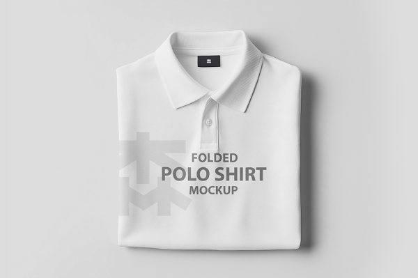 高质感折叠POLO衫样机