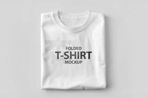 高质感折叠T恤样机