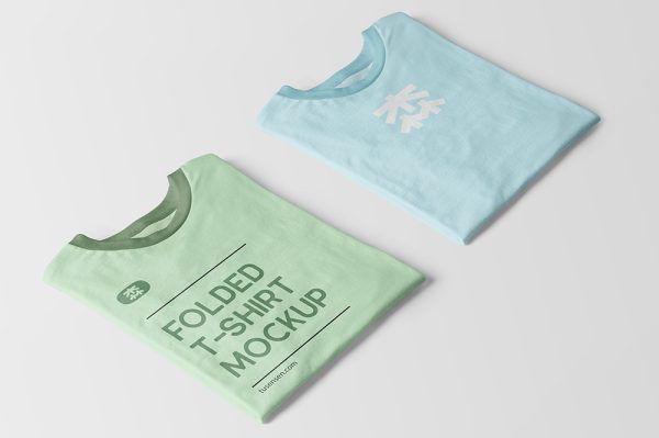 高质感折叠T恤样机