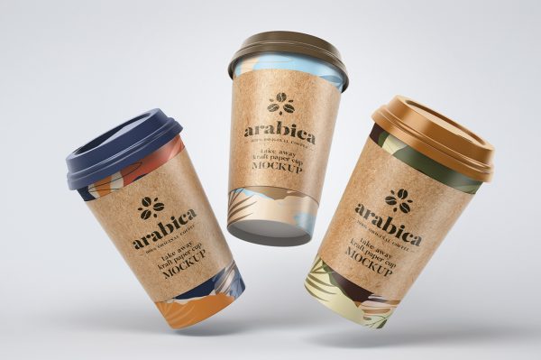 高质感咖啡杯奶茶杯样机6组