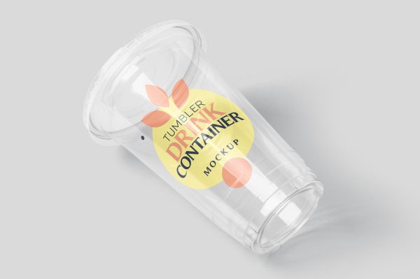 高质感一次性透明塑料咖啡杯饮料杯样机6组