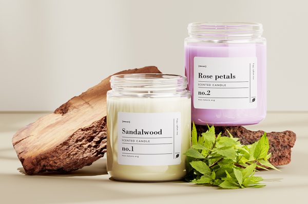 3 组蜡烛香薰玻璃罐样机