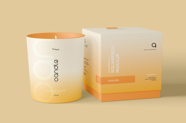 3 组蜡烛香薰包装盒样机