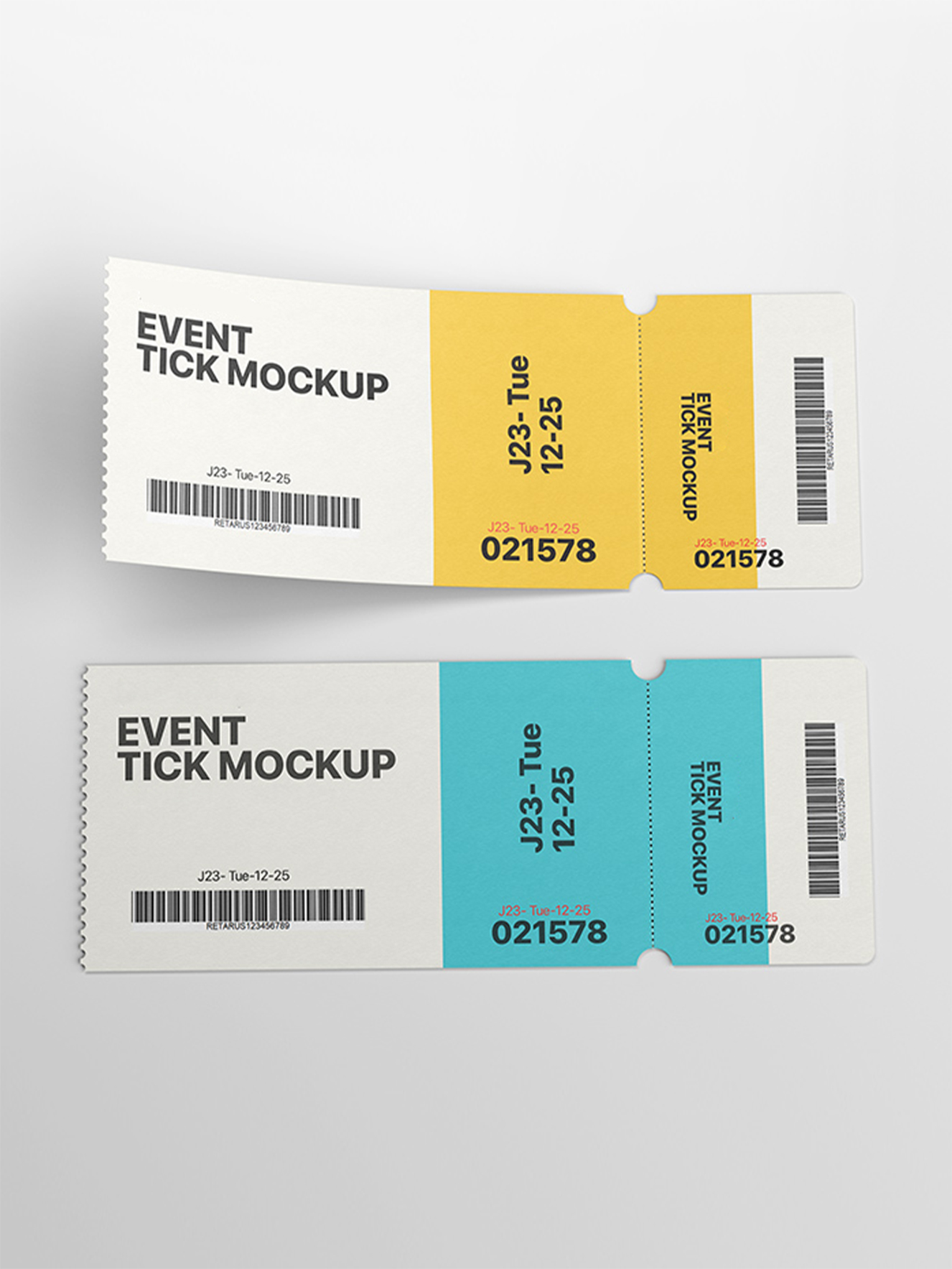 门票票券样机插图