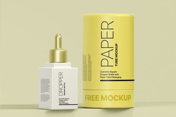 带桶盒包装的精油瓶样机