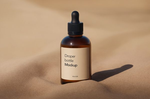 沙子场景滴管瓶精油精华瓶样机