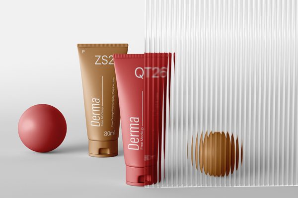 毛玻璃效果软管洗面奶样机