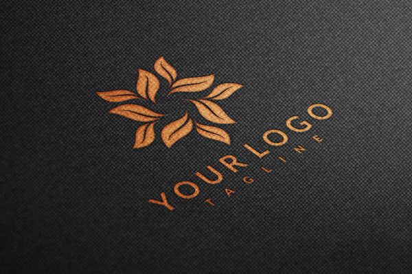 高质感烫金古铜金LOGO样机