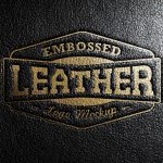 高质感皮鞋烫金LOGO样机
