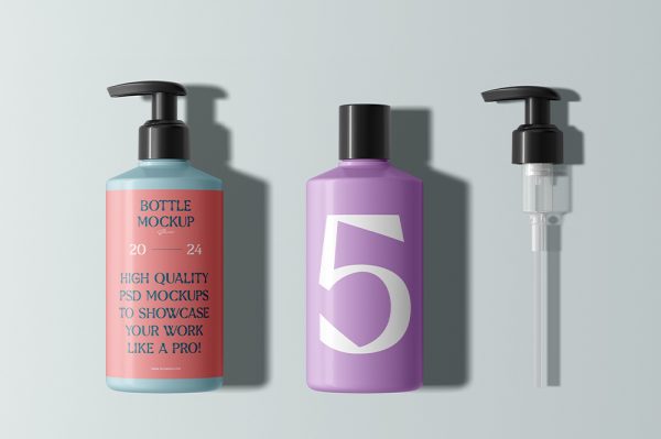 高质量带结构按压瓶泵瓶洗手液样机