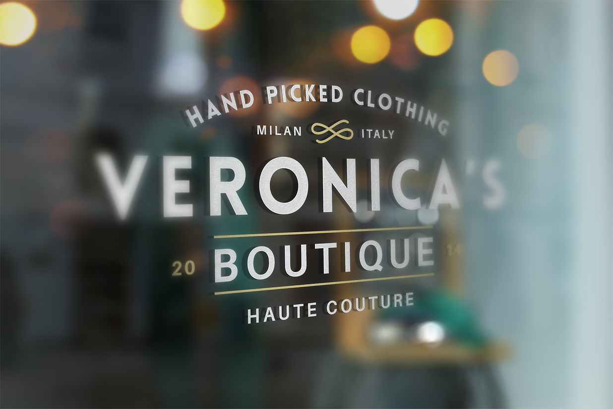 户外玻璃贴纸LOGO样机插图