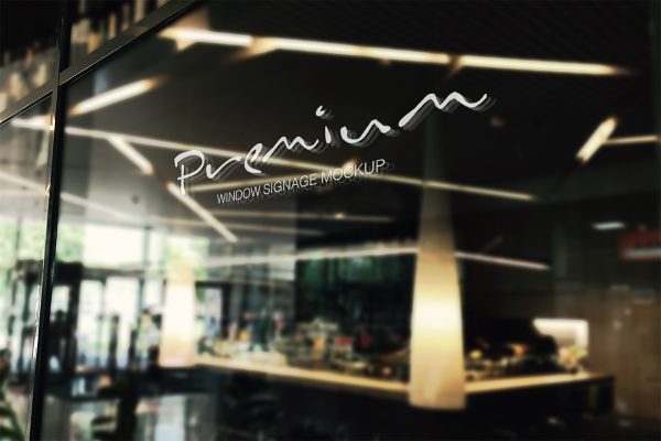 室内玻璃贴纸LOGO样机