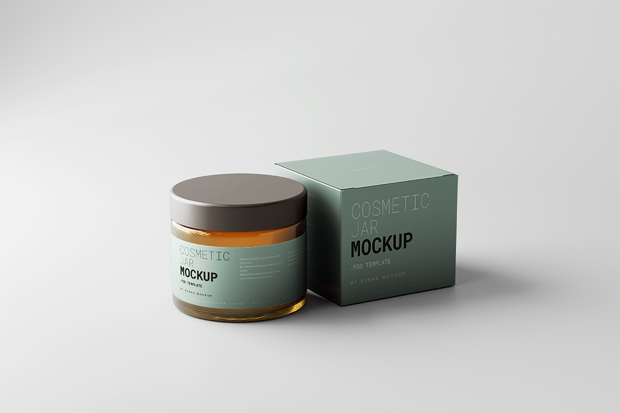 高质感护肤品面霜罐乳液罐样机5组插图