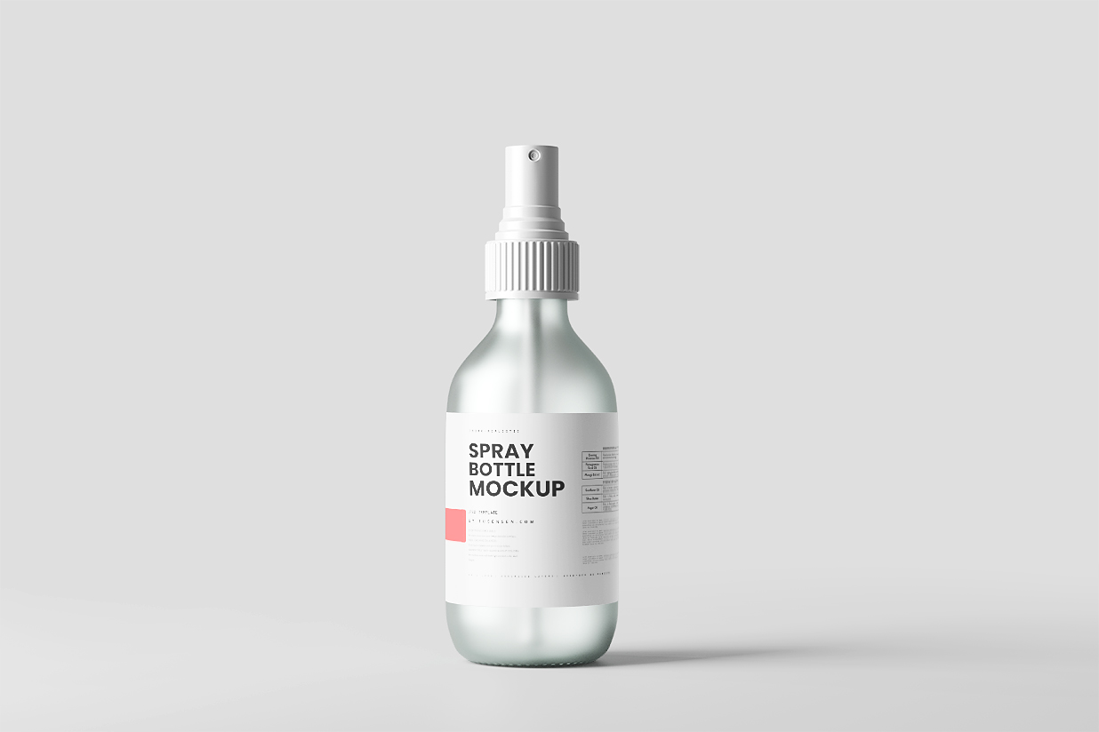 高质感磨砂玻璃喷嘴瓶样机5组插图