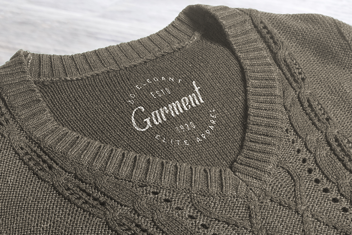 高质感毛衣印花LOGO样机插图