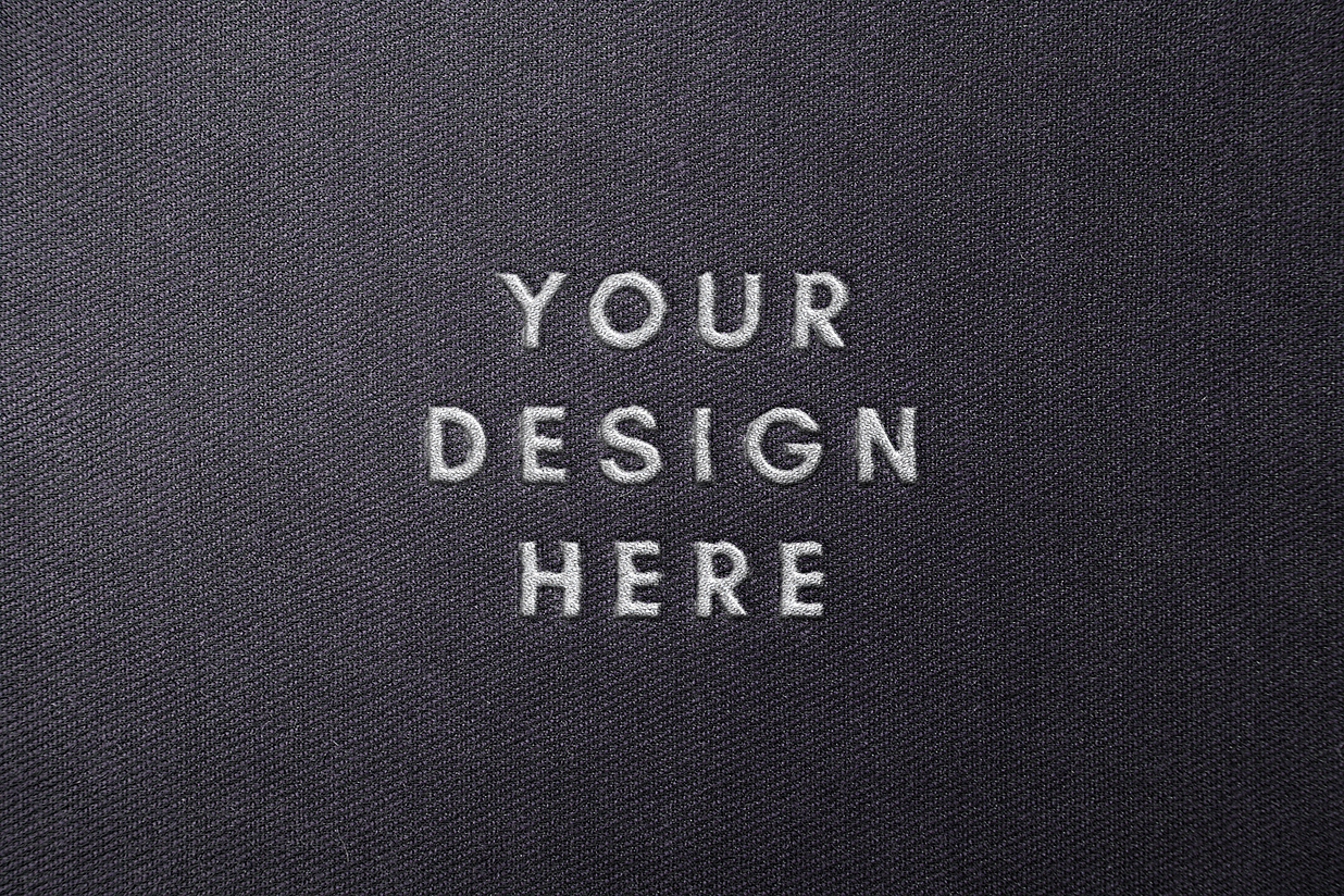 高质感布料刺绣LOGO样机插图