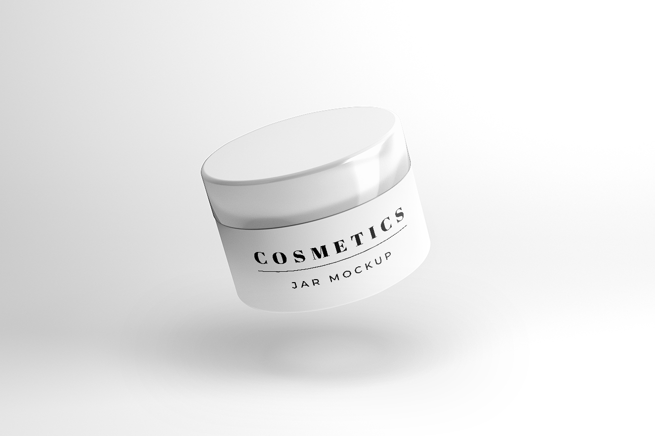 简约面霜化妆品样机插图