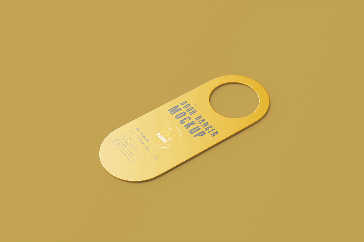 高质感酒店名宿复古金属门把手挂牌样机5组插图2