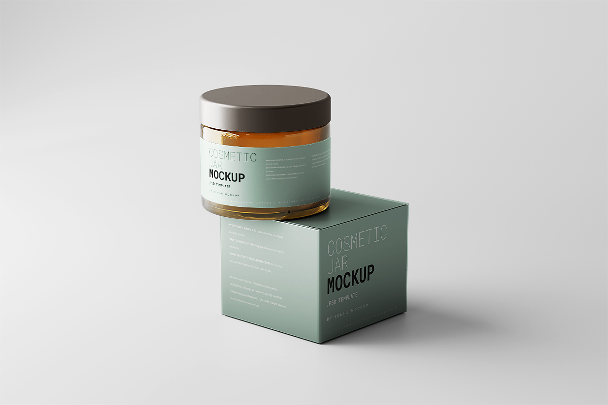 高质感护肤品面霜罐乳液罐样机5组插图4