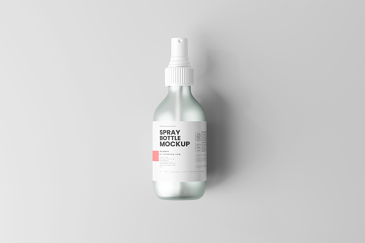 高质感磨砂玻璃喷嘴瓶样机5组插图4