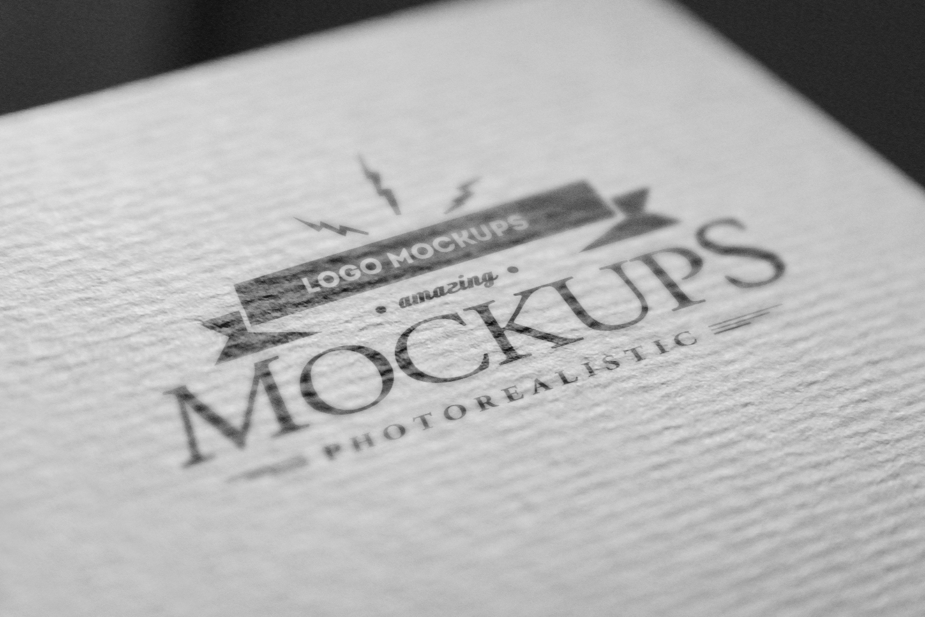 高质感觉纹理纸张烫印LOGO样机2组插图