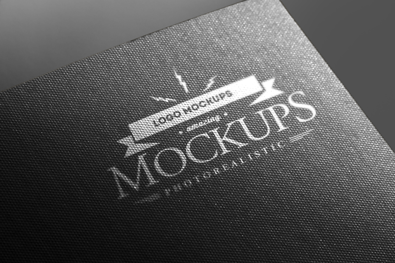 高质感纹理纸张烫银LOGO样机插图