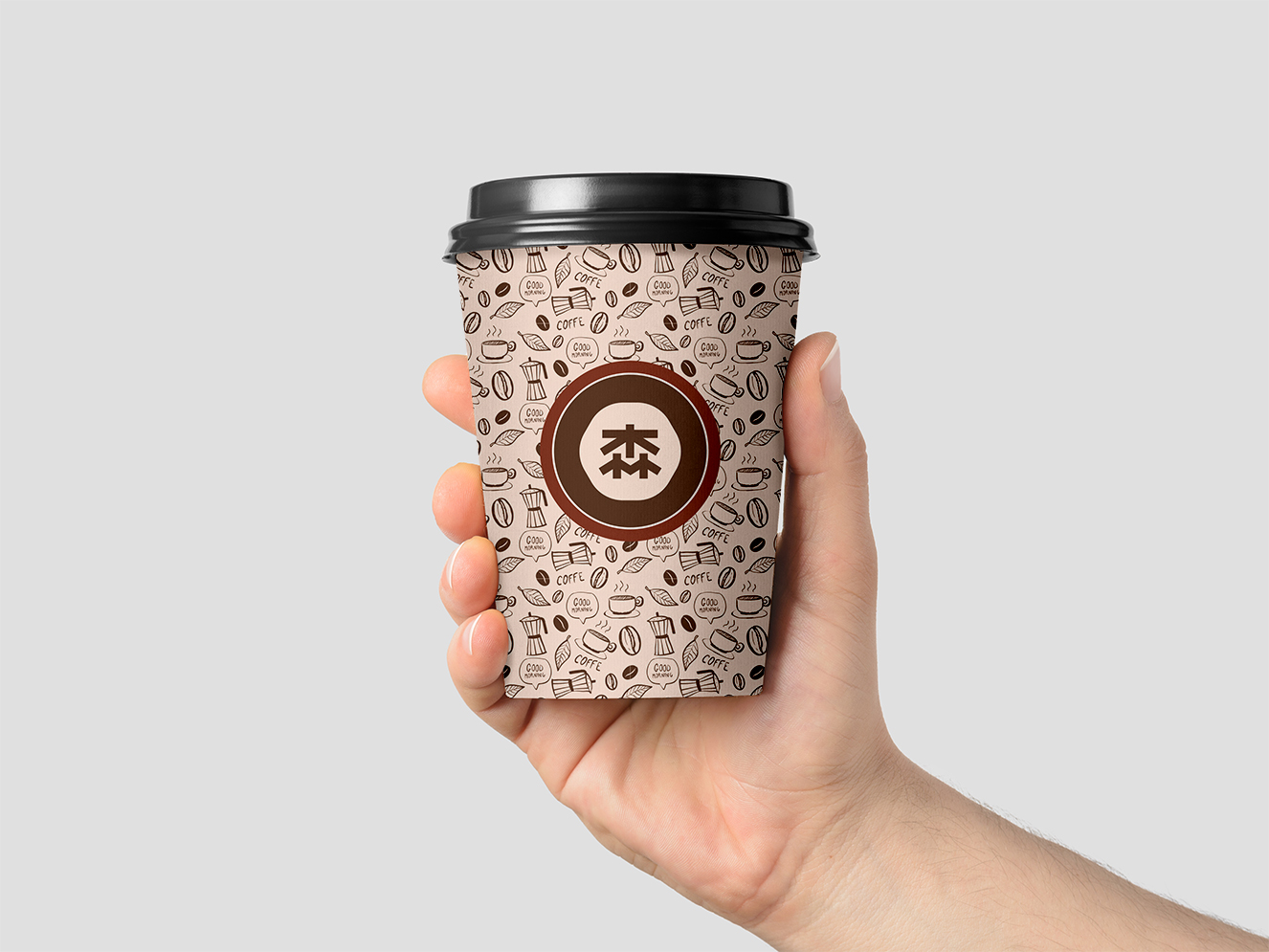 拿在手上咖啡杯饮品杯样机插图