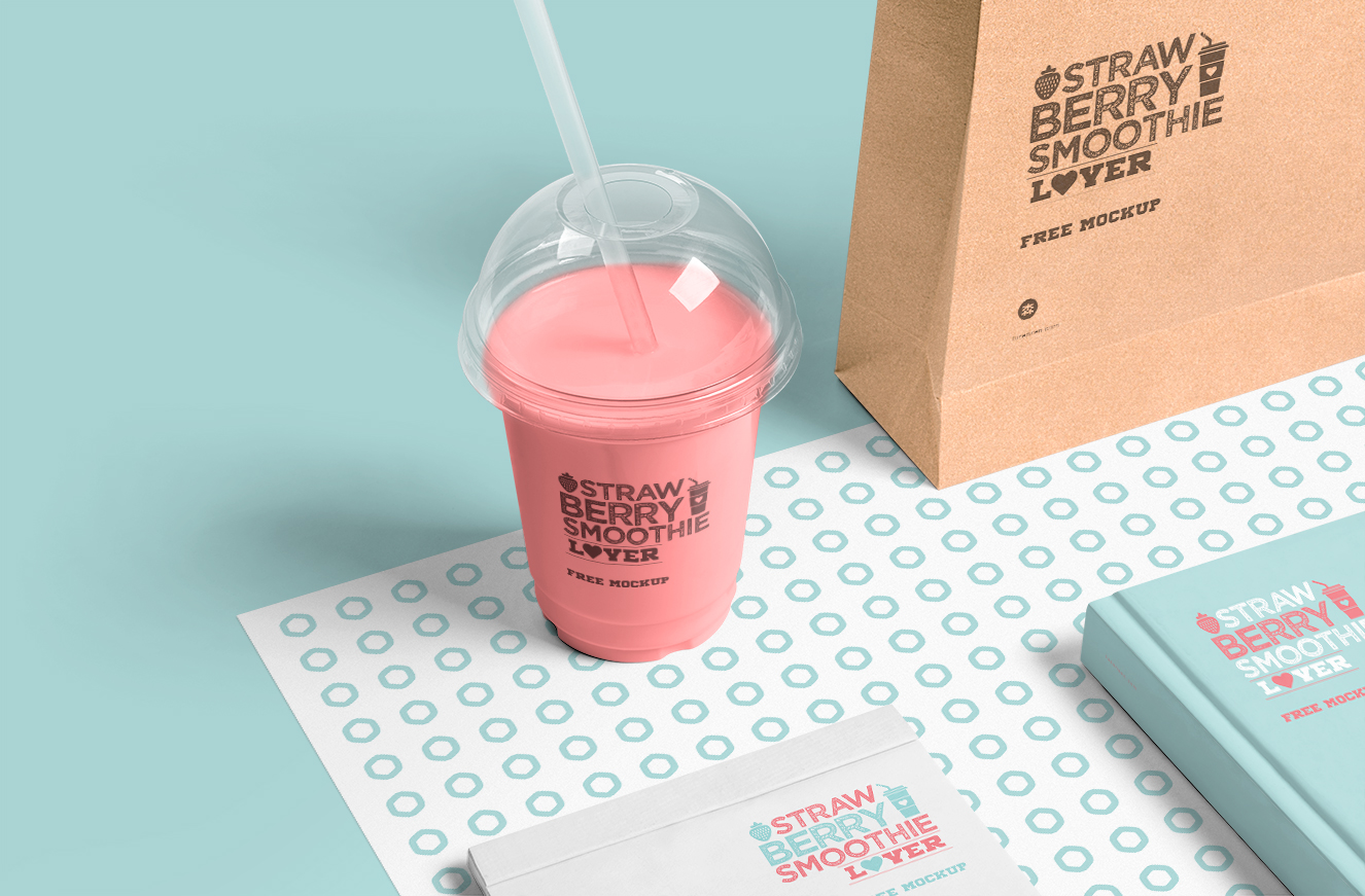 透明咖啡杯饮品杯样机插图